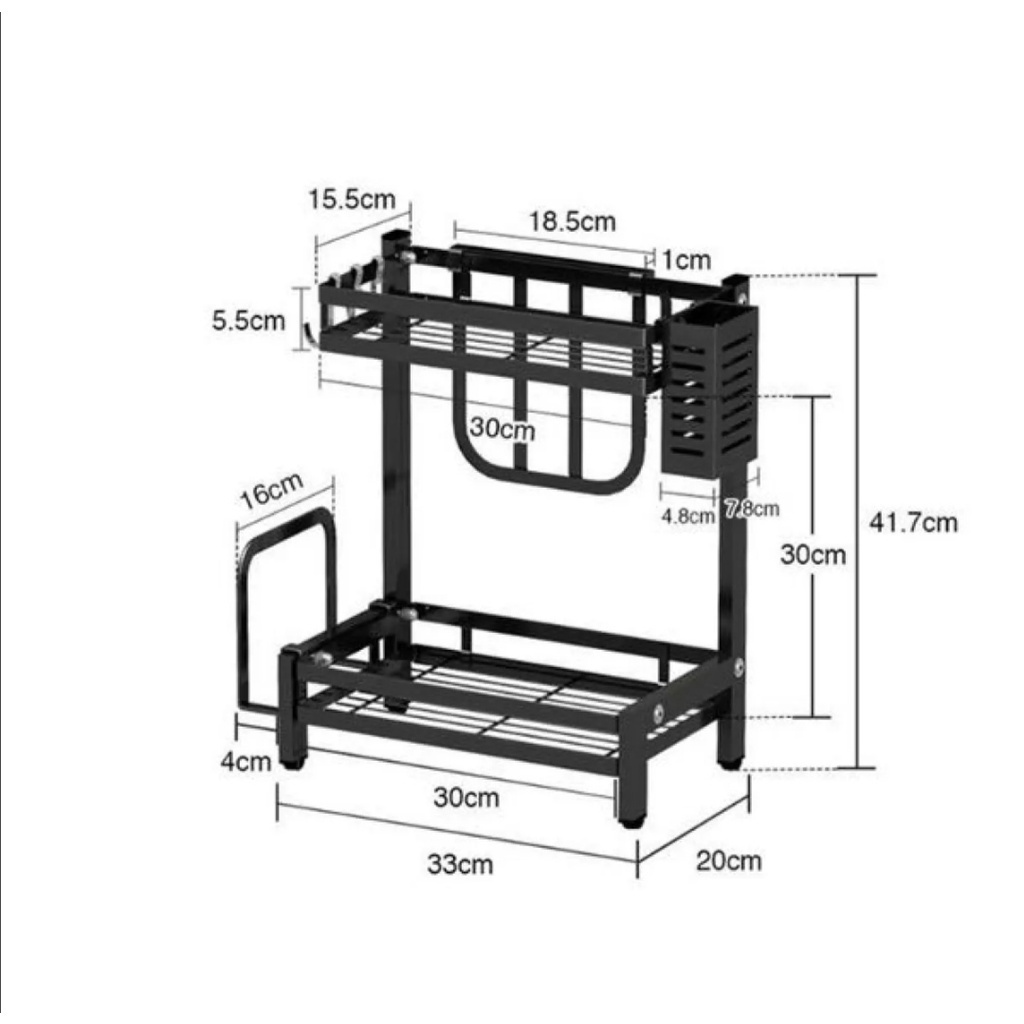 { Xả Kho } Kệ đựng Gia Vị 2 - 3 tầng. Kích thước: 2 tầng 33x20x43cm. - GiaDungAnhThu