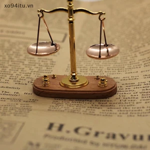 XOITU Vintage Cân Cân Bằng Trang Trí Thu Nhỏ Phụ Kiện Cổ Tư Pháp Cân Đồ trang trí Tinh Tế Trang Trí Nhà Cửa Trẻ Em Quà Tặng VN