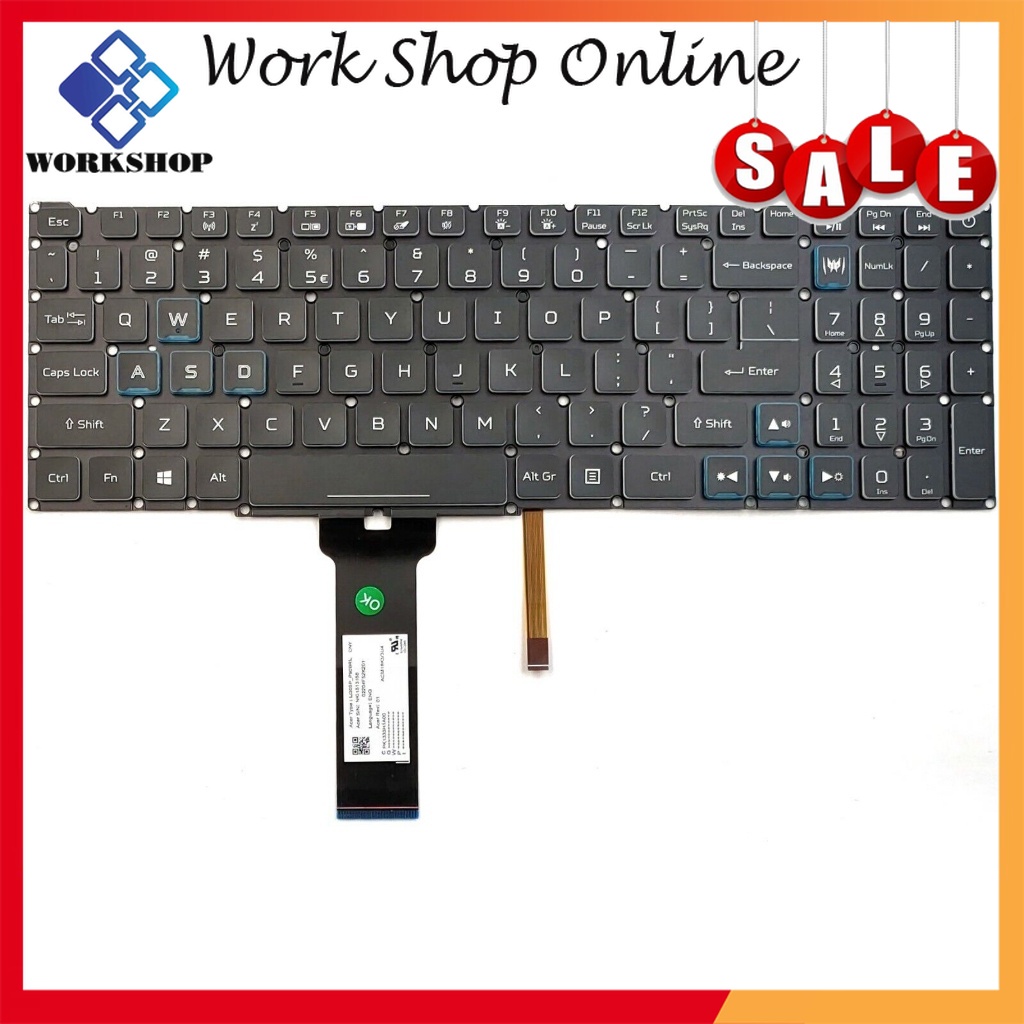 thumbnail image 2 of New Sony VAIO Fit 15A Backlit Keyboard – US QWERTY, Black, For SVF15N Series 2 of 5