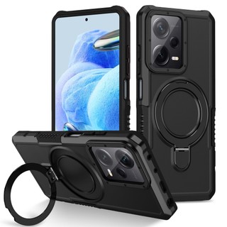 Dành cho Redmi Note 12 Pro / Note 14 Pro 4G / 5G Ốp điện thoại có giá đỡ vòng PC cứng Mặt sau TPU mềm Edge Bảo vệ chống rơi cấp độ quân sự Vỏ mỏng chống sốc
