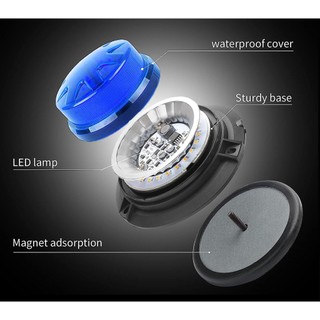 Đèn led Cảnh Báo Khẩn Cấp 12v / 24v Ánh Sáng Xanh Từ Tính Gắn Trên Nóc Xe Cảnh Sát