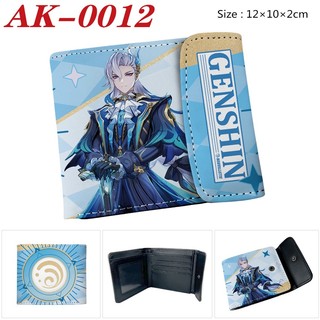 YT2 Genshin Impact Ganyu Hu Tao Phim Hoạt Hình anime Da PU Ví Ngắn Nam Túi Xách Sinh Viên Đa Khe Cắm Thẻ Túi TY2
