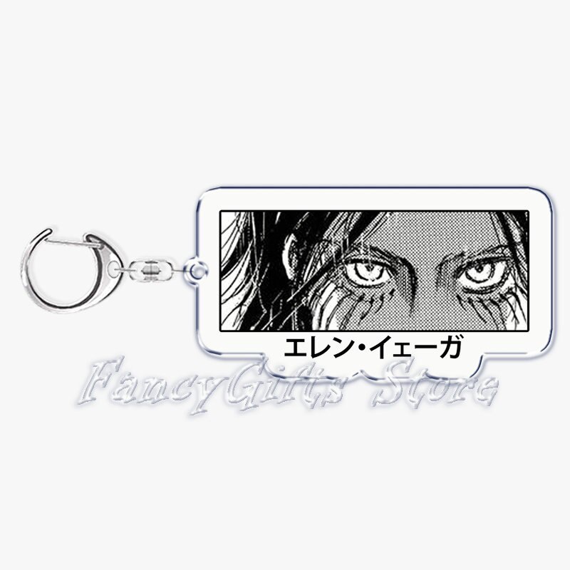 Móc khoá Anime Attack on Titan Eyes Mắt các nhân vật Eren Mikasa Levi Army phụ kiện trang trí dễ thương