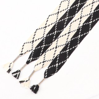 Dây giày mở rộng 2.5CM đen trắng cho thể thao/vải/dép, trang trí 120CM/140CM