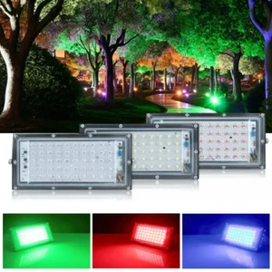 Đèn led Chiếu Sân Vườn 50w ac220v-240v ip65 Ánh Sáng Trắng / Xanh / Đỏ Chống Thấm Nước