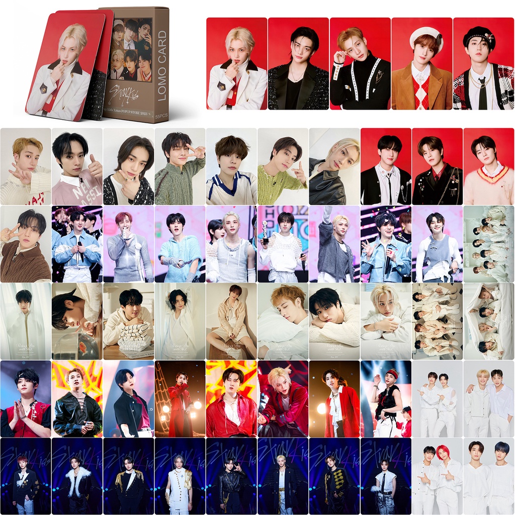 Hộp 55 Tấm Ảnh lomo card Nhóm Nhạc straykids