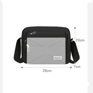 [COD] Túi đeo chéo nam NOOKSTORY, Túi đeo vai bằng vải 4 dây kéo / 6 dây kéo, Nylon thông thường Đen Nâu Xanh lục Hình chữ nhật Túi du lịch cỡ lớn