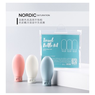 Set 3 Chai Chiết Sữa Tắm , Dầu Gội Du Lịch (60ml)