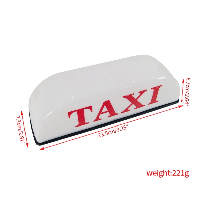 Bang Roof Taxi Sign Taxi Roof Sign Chống Thấm Nước Taxi Cab Sign Lamp Từ Taxi Light Đa Năng LED Taxi Board Chỉ Báo