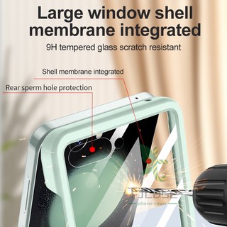 Ốp Điện Thoại Cứng Mỏng Nhẹ Kèm Giá Đỡ Nhẫn & Mặt Kính Cường Lực Cho Samsung Galaxy Z Flip 5