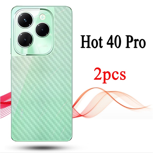 Infinix Hot 40 Pro Carbon Back Film cho Infinix Hot 40 40i 30 30i 30 Chơi Sợi Carbon Phía Sau Miếng Dán Bảo Vệ Sợi Carbon