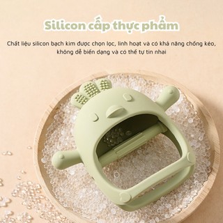 Gặm Nướu cho bé khi Mọc Răng Silicone Thiết Kế Hình Gà Con Dày Dặn Chống Rách An Toàn Dễ Vệ Sinh
