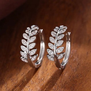 Bông Tai Mạ Bạc 925 Đính Đá Zircon Đơn Giản Thời Trang Cho Nữ