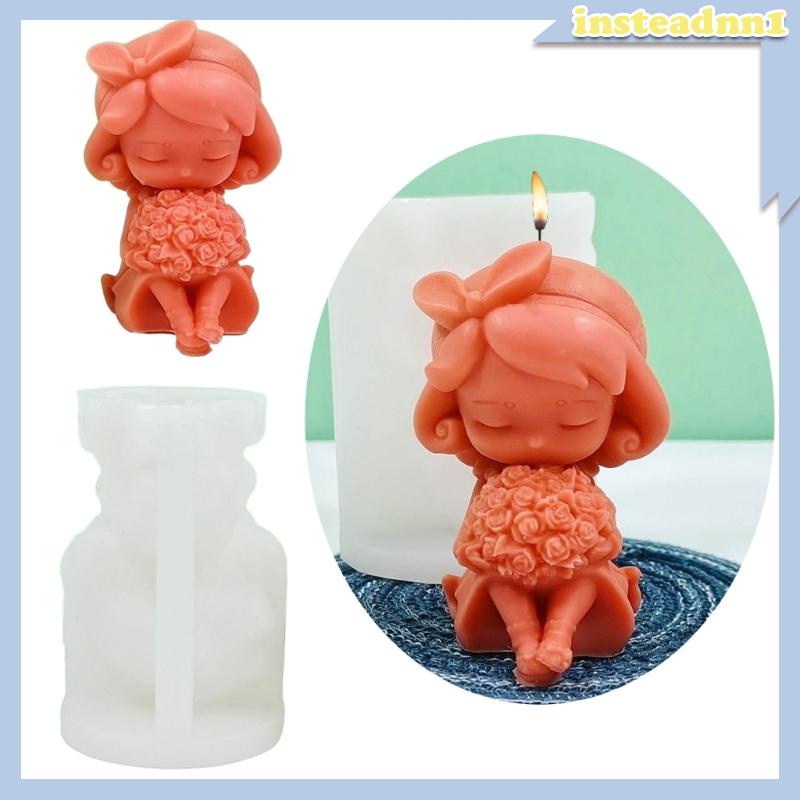 Khuôn Silicone Làm Đồ Thủ Công DIY Hình Cô Gái Nhỏ Xinh Xắn