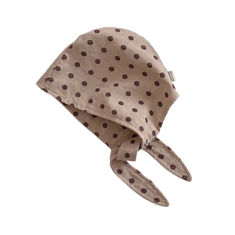 DASBSUG Mũ nón thoải mái cho bé có in chấm Bonnet cho bé Bảo vệ đầu sơ sinh Polyester Thích hợp cho nhiều loại Occc