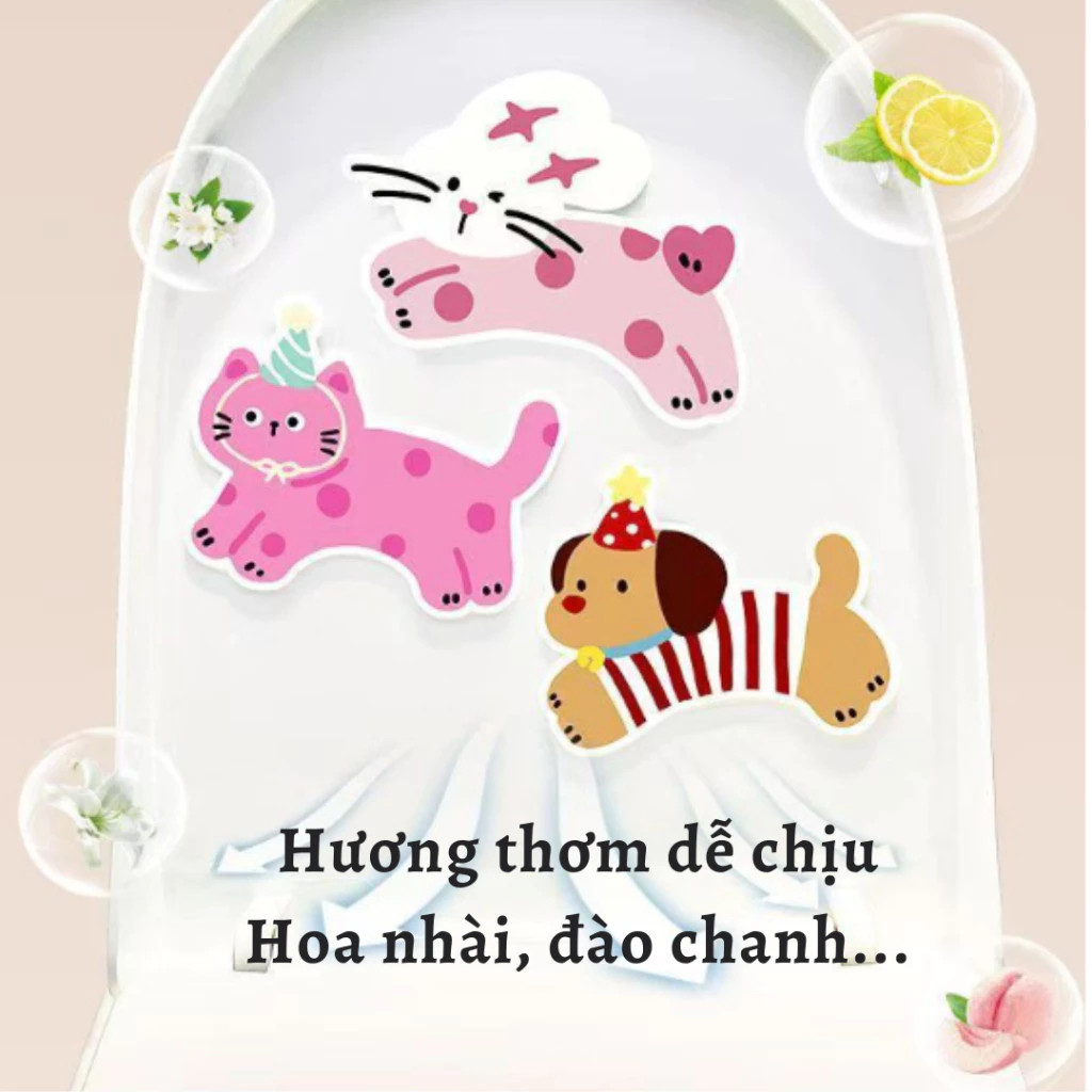 Miếng Dán Khử Mùi Bồn Cầu, Thơm Phòng Nhà Vệ Sinh Tự Dính Trang Trí Nhà Tắm Hình Thú Dễ Thương