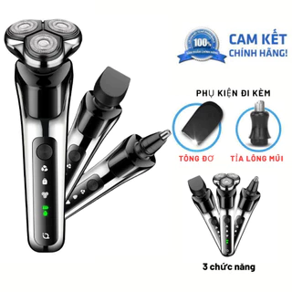 Máy cạo râu đa năng 3 lưỡi kép SHANEN, Tỉa lông mũi tiện lợi, Cạo cực sát, êm, chống nước tuyệt đối