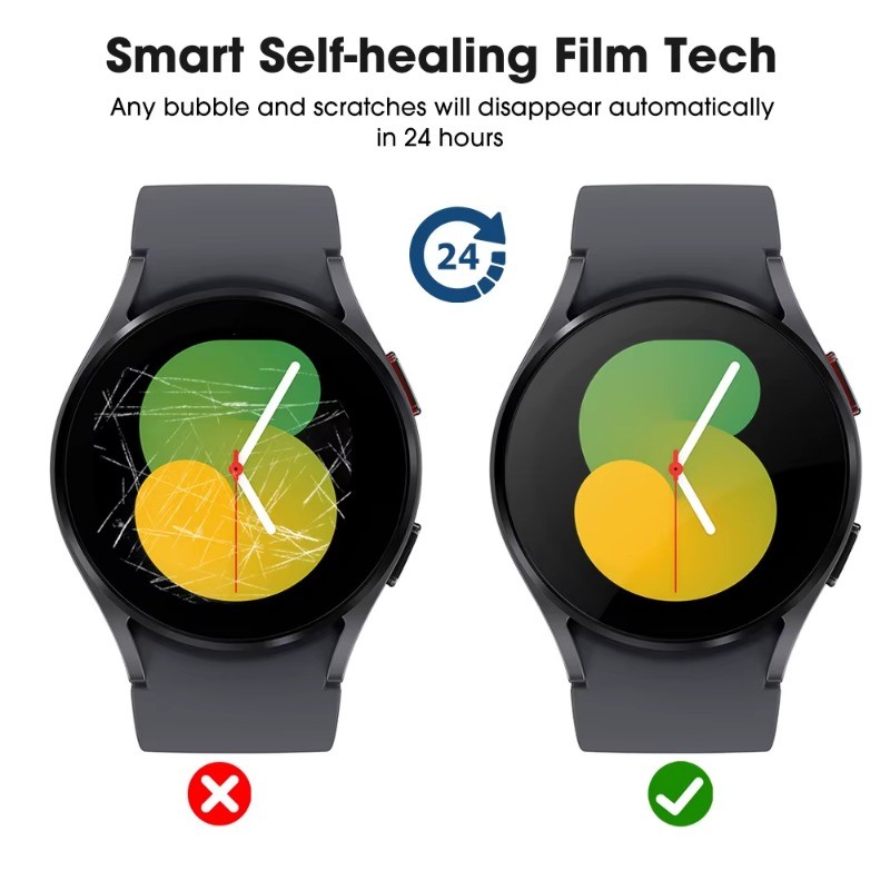 Dành Cho Samsung Gear Galaxy Watch Fit 7 6 5 4 3 Classic Pro Ultra FE Active 2 S4 S3 S2 47mm 46mm 45mm 44mm 43mm 42mm 41mm 40mm (SM-R500) 2000D HD Phim Hydrogel Mềm Chống Nổ