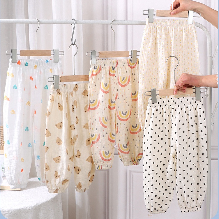 Mới Bán Chạy Phong Cách Bé Trai Bé Gái Trẻ Em Sợi Cotton Rời Chống Muỗi Quần Legging Thường Ngày Quần 7IK4