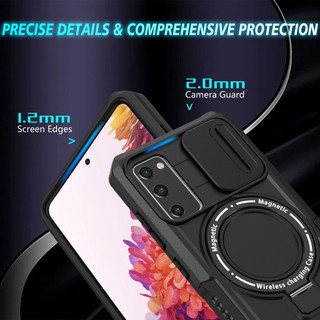 Bao Da Điện Thoại pc + tpu Dạng Nhẫn Chống Rơi Cho samsung s20 fe Ốp