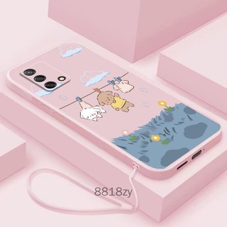 ốp lưng oppo a74 a95 Ốp Điện Thoại tpu silicone Mềm Chống Rơi Vỡ In Hình Dễ Thương Kèm Dây Đeo Cho oppo a74 a95