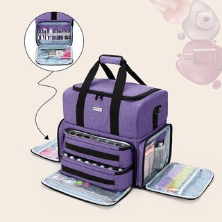 NEAVERLER Túi Bảo Quản Móng Tay NEAVERLER, Túi Làm Móng Gel Sơn Móng Tay Nylon, Túi Xách Di Động Dung Tích Lớn Có Thể Tháo Rời Túi Đựng Mỹ Phẩm Túi Đựng Nữ