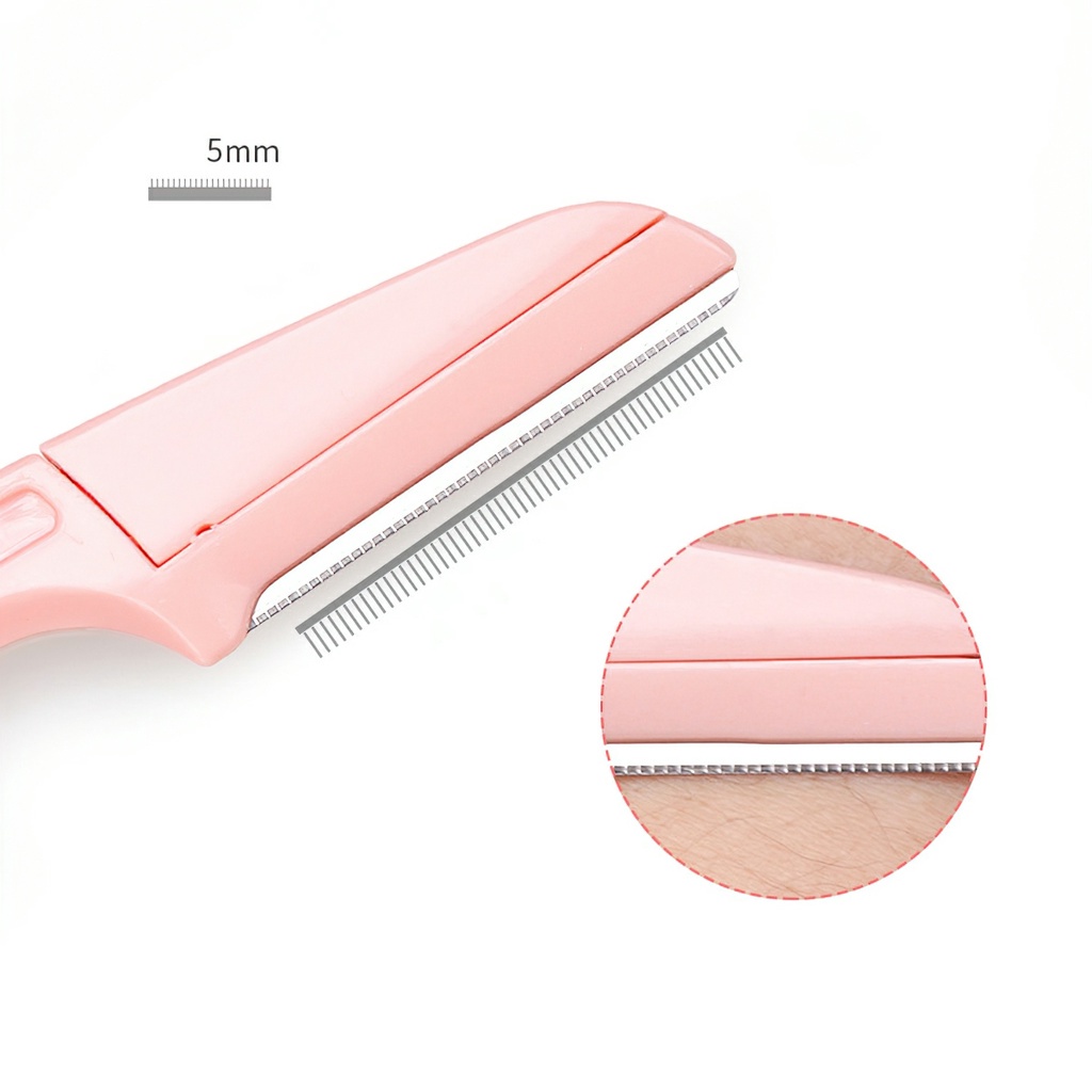 Hộp 3 Dao Cạo Lông Mày Gấp Gọn Màu Pastel Cute