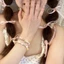 Unstop * Vòng tay hạt gốm thủ công Vòng tay thỏ dễ thương độc đáo Móc tay thỏ đàn hồi tinh tế Vòng đeo tay hạt B