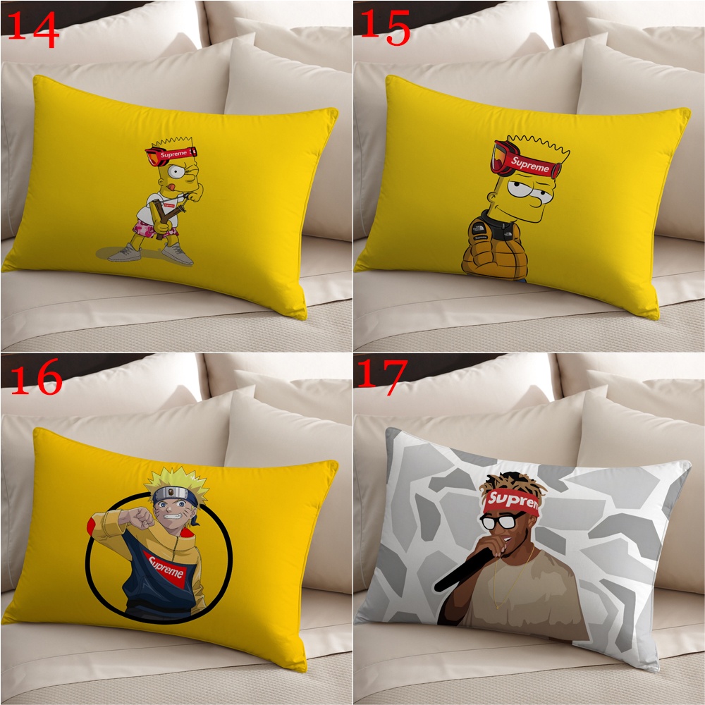 Vỏ Gối Chữ Nhật Một Mặt In logo supreme Trang Trí Phòng Khách / sofa / Xe Hơi / Làm Quà Tặng Cho Bé (Không Kèm Lõi)