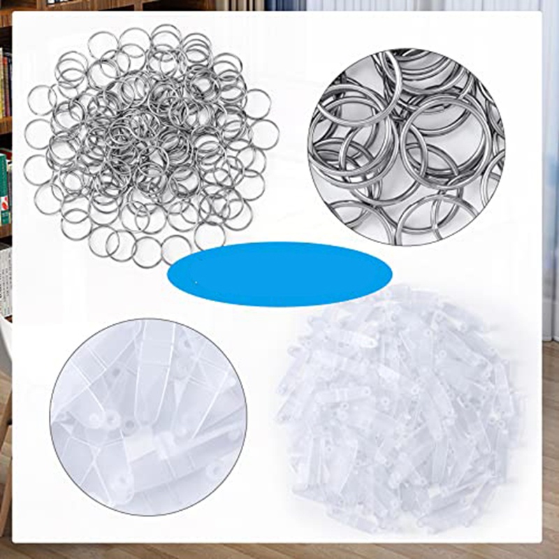 100 Bộ Móc Khóa Nhẫn Thủ Công Vòng Chia Chìa Khóa Trống Nhẫn Chìa Khóa