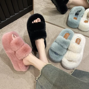 Dép Bông Đế Dày 7cm Thời Trang Dành Cho Nữ