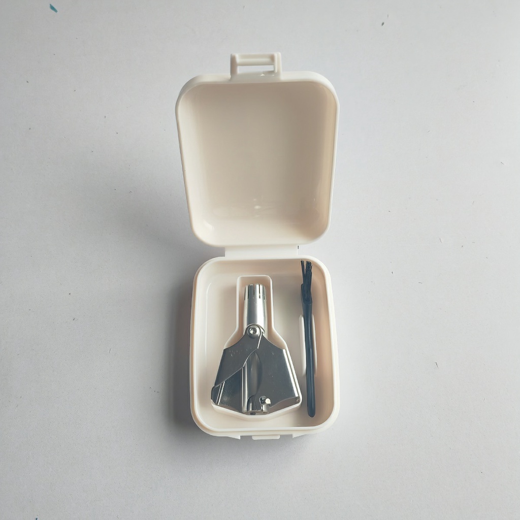 Máy Tỉa Lông Mũi Inox Không Gỉ Đầu Tròn Không Dùng Pin Có Thể Rửa Sạch