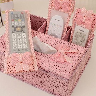 Vỏ điều khiển từ xa JKDESIGN, Vỏ ren S M L chống dầu mỡ, Phong cách nơ tiện lợi Vỏ che bụi tự dính đa năng Văn phòng tại nhà