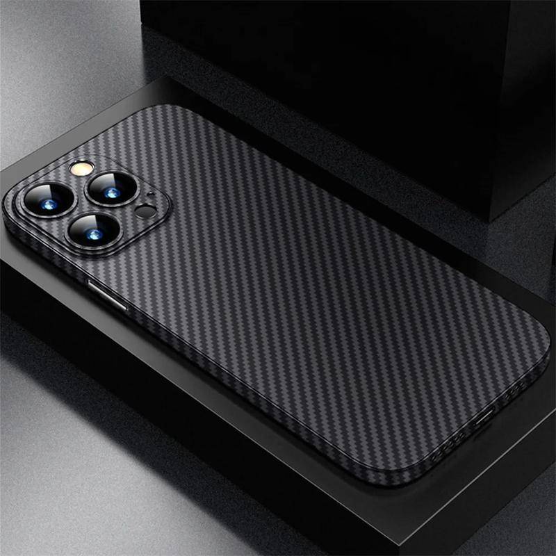 Ultra Ốp Điện Thoại Sợi carbon Siêu Mỏng Cho iphone 15 14 13 11 pro max plus mini xr x 0.3mm xs max 8 7 6 6s plus se 2020 2022