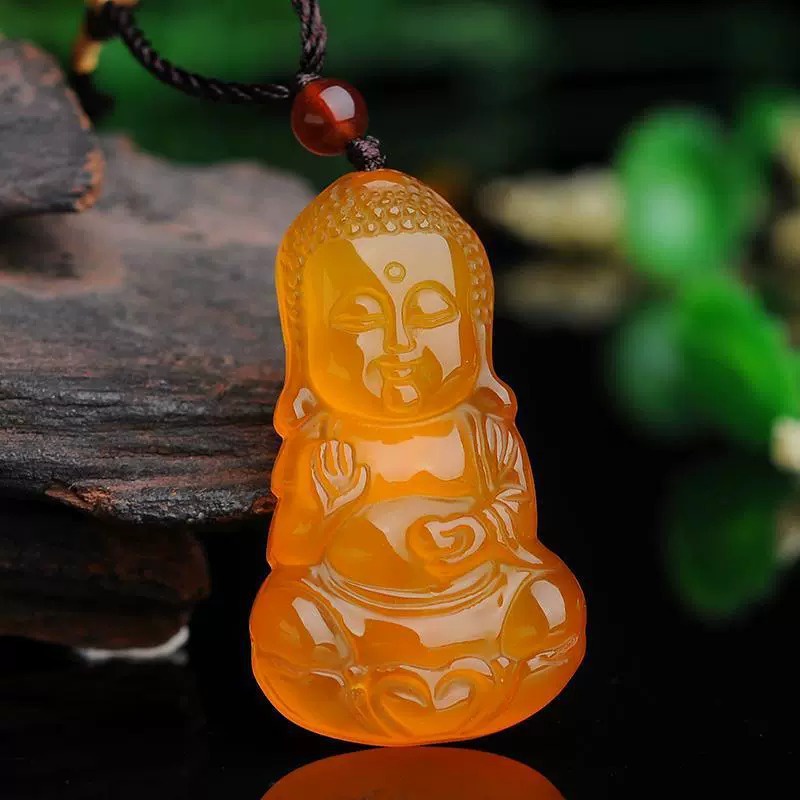 Mặt Dây Chuyền Hình Phật Bằng Đá Mã Não Thời Trang Cho Nam Và Nữ