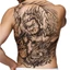 ZENZON Nhãn dán hình xăm toàn mặt sau, In chuyển nước Cánh tay thiên thần Cross Full Back Miếng dán hình xăm, Cánh tay hoa họa tiết Phật chống mồ hôi Full Back Hình xăm tạm thời ngoài trời