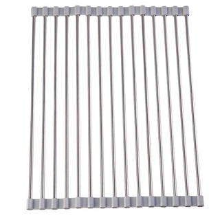 Giá Phơi Ráo Rau Củ Quả Đa Năng Bằng Thép Không Gỉ Có Thể Gập Lại Cho Bồn Rửa Nhà Bếp