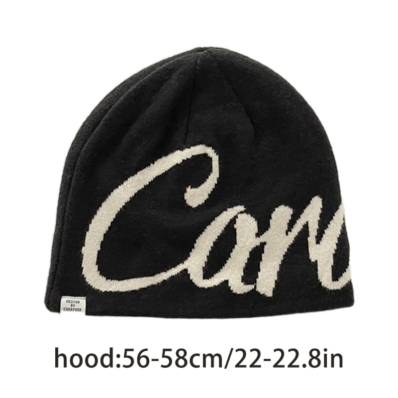 Dasbsug Dạo Phố Beanie Hip Hop Unisex Beanie Jacquard Mũ Ấm Bò Đầu Lâu Mũ