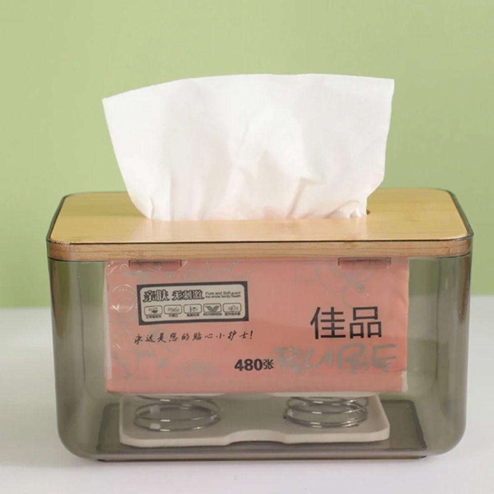 Hộp đựng khăn giấy lò xo MONOSTYLE, Khăn giấy thực tế bằng nhựa Pallet lò xo, Độ đàn hồi cao màu trắng dễ dàng hơn Vẽ phụ kiện giấy