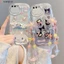 Compatible Ốp Điện Thoại Mềm Trong Suốt Hình Gấu / Thỏ / Cún / Dâu Tây 3d Có Dây Đeo Cho iphone 7 8 6 6s +