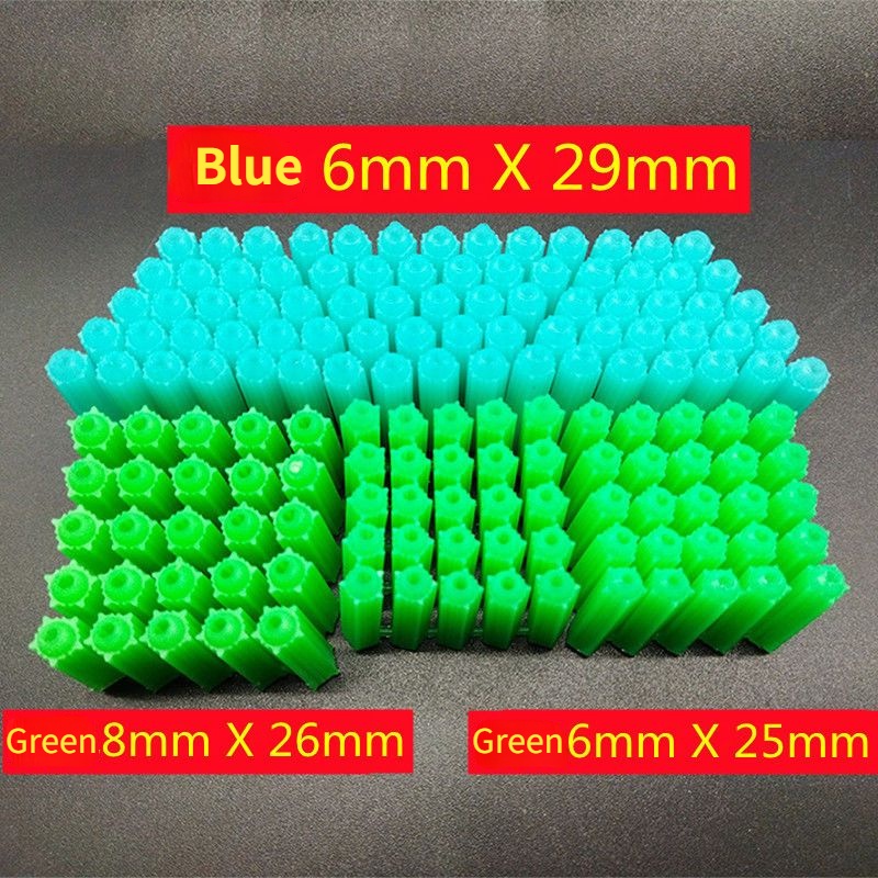 Ốc Vít Nhựa Cao Su m6 m8 Nối Dài Tường Kèm Chốt Chặn Chuyên Dụng 6mm 8mm