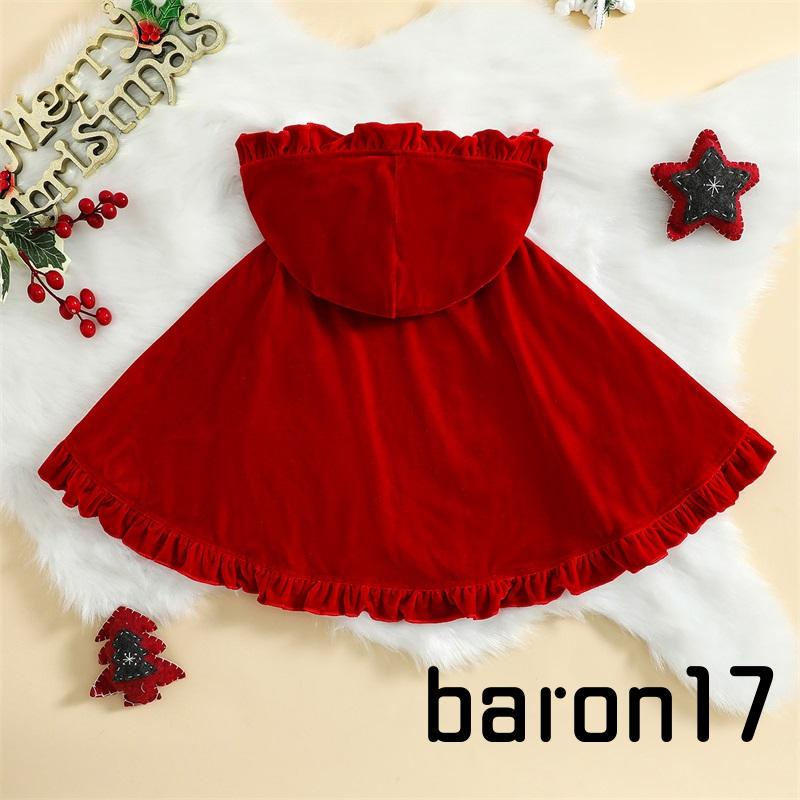 Áo choàng trẻ em bé gái có mũ trùm đầu mềm mại Áo nỉ có bóng sang trọng cho bữa tiệc Giáng sinh Mùa đông 1-5 tuổi