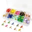 CATIYAHA 100 Cái Tacks, Bấm Ngón Tay Cái Điểm Tròn Đẩy Chân, Bản Tin Vẽ Màu Kim Loại Đầu Tròn Cork Board Tacks