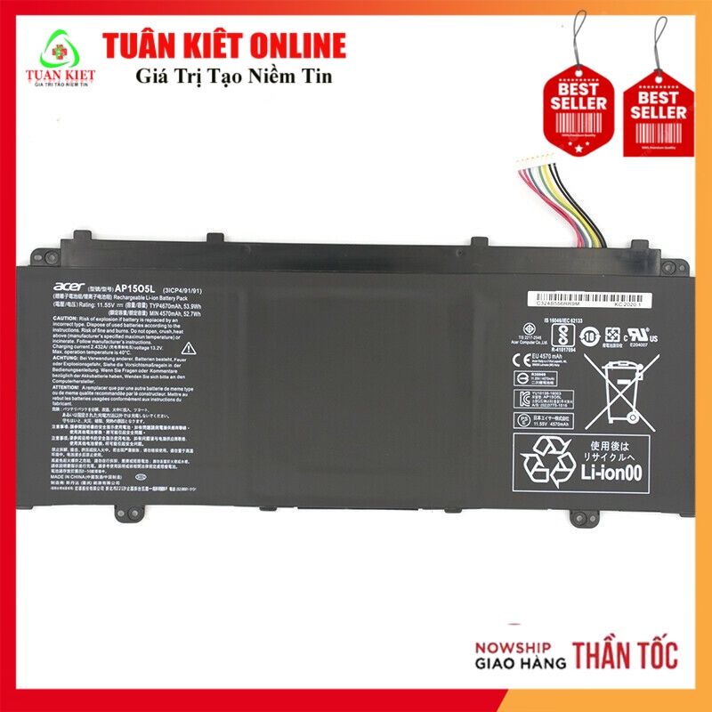 AP15O5L Laptop Akku für Acer Aspire S13 S5-371 S5-371T Swift 1 SF114-32 Swift 5 SF514-51 SF515-51T Spin 5 SP513-52N Spin 5 Pro SP513-52NP Predator Triton 700 PT715-51 Chromebook R13 CB5-312T Battery