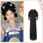 DELMER Cổ Tóc Giả, Dài Tổng Hợp Hanfu Tóc Giả Đầu, Truyền Thống Vintage Mũ Vô Hình Tự Nhiên Hanfu Cosplay Tóc Nữ