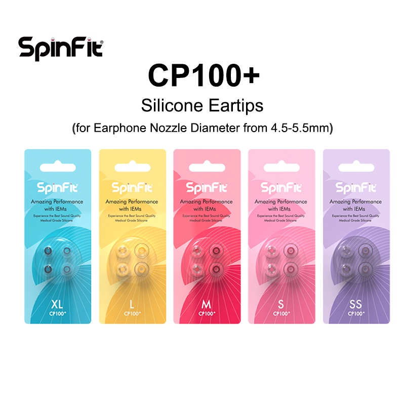 SPINFIT Spinner Set 2 Cặp Nút Tai Nghe hifi cp100 + plus Đường Kính 4.5-5.5mm