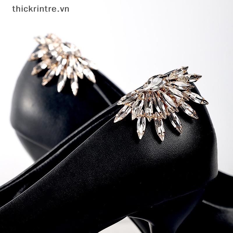 THI 1 Chiếc Kẹp Giày Nữ Trang Trí Giày Cưới Cho Nữ Gót Cao Có Thể Tháo Rời Trang Sức Kim Cương Giả Pha Lê Giày Trang Trí VN