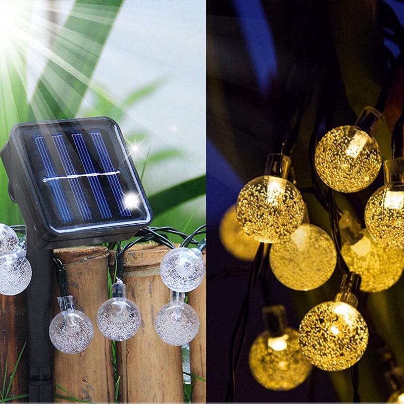 Dây Đèn Led Trang Trí Ngoài Trời ，Đèn trang trí chống thấm năng lượng mặt trời， bóng bong bóng pha lêĐèn sân vườn