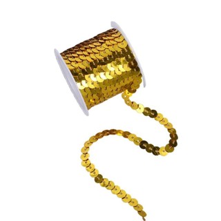INENK Viền Sequins, 5M Loose Paillettes, Đầy Màu Sắc Sáng Bóng Tròn 6mm Trang Trí Hàng Thủ Công Vải Phụ Kiện / Túi / Quần Áo