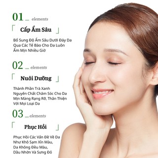 Kem Dưỡng Ẩm Tinh Chất Trà Xanh Thiên Nhiên Cấp Nước Cho Da Mịn Màng Hết Khô Sạm Xỉn Màu